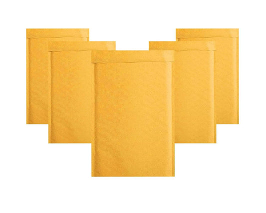 Kraft Bubble Mailer 7.25 x 11 Inch Pack of 25 Yellow Kraft Bubble